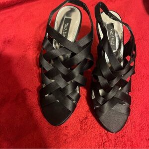 White House Black Market Women’s Satin Strappy Heels Size 7.5